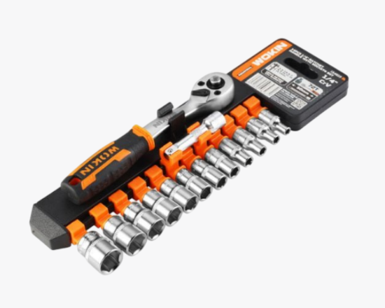 154810 Wokin Ճռիկ կլյուչ գալովկաների հավաքածուով 14PCS 1/4'' PRO - ի նկար