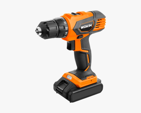 780810 Wokin Պտուտակահան անլար, 2 մարտկոցով, 20V, 2x2000mAh, 0-400rpm/0-1500rpm, 38N.m - ի նկար