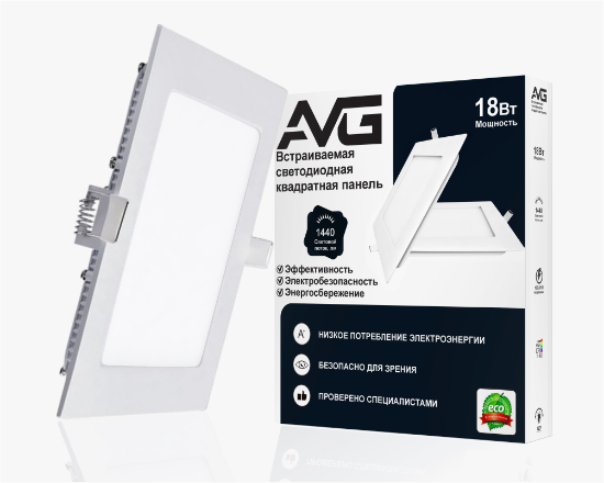 Led պանել քառակուսի ներքին 18W-6K (W)  (20) - ի նկար