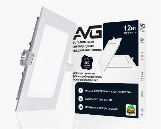 Led պանել քառակուսի ներքին 12W-6K (W)  (30) - ի նկար