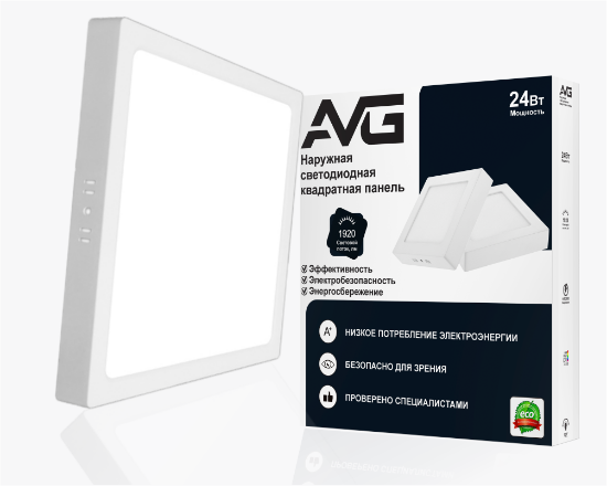 Led պանել քառակուսի արտաքին 24W-6K (W)  (20) - ի նկար