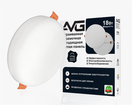 Led պանել կլոր առանց շրջանակ 18W-6K (W)  (60) - ի նկար