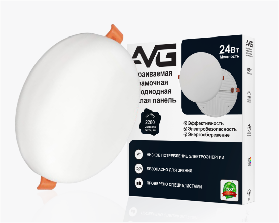 Led պանել կլոր առանց շրջանակ 24W-6K (W)  (40) - ի նկար