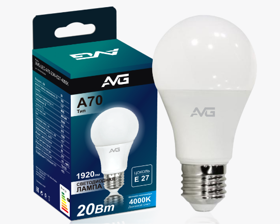 Լուսադիոդային լամպ AVG LED A70-20W-E27-4K - ի նկար