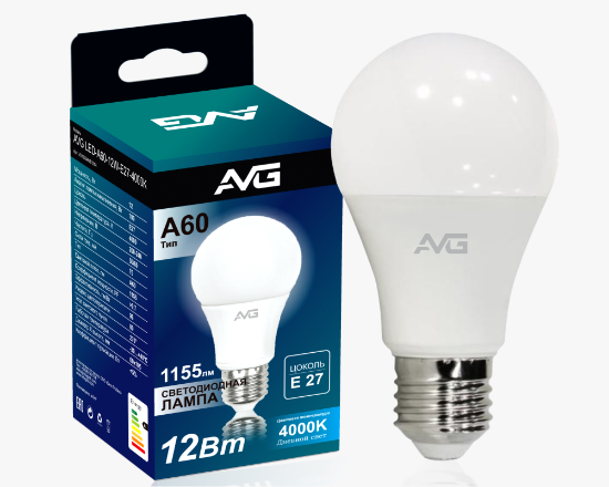 Լուսադիոդային լամպ AVG LED A60-12W-E27-4K - ի նկար