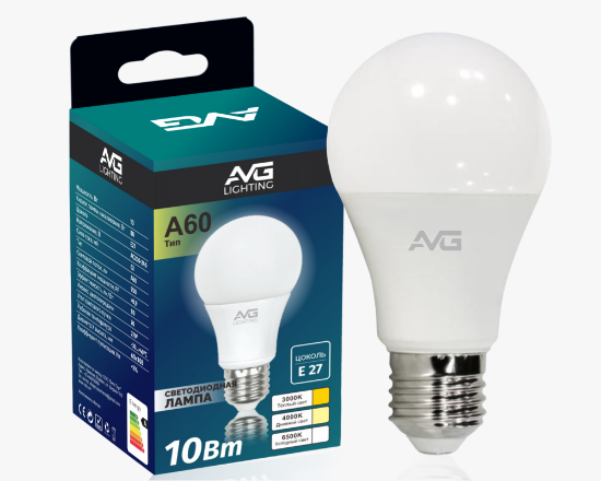 Լուսադիոդային լամպ AVG LED A60-10W-E27-3K - ի նկար
