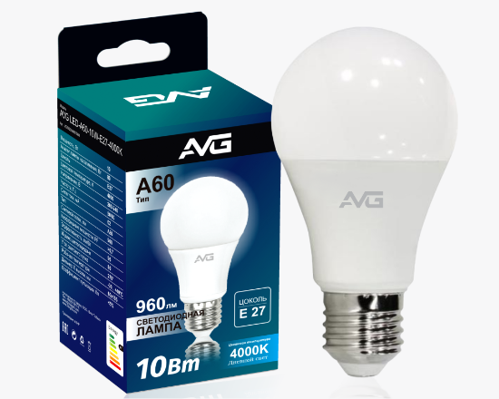 Լուսադիոդային լամպ AVG LED A60-10W-E27-4K - ի նկար