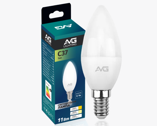 Լուսադիոդային լամպ AVG LED C37-11W-E14-3K - ի նկար
