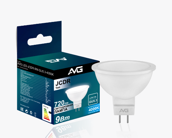 Լուսադիոդային լամպ AVG LED JCDR-9W-GU5.3-4K - ի նկար