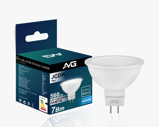Լուսադիոդային լամպ AVG LED JCDR-7W-GU5.3-4K - ի նկար