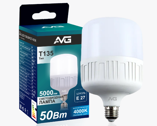 Լուսադիոդային լամպ AVG LED T135-50W-E27-4K - ի նկար