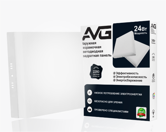 Led պանել քառակուսի արտաքին 24W-4K առանց շրջ. (40) - ի նկար