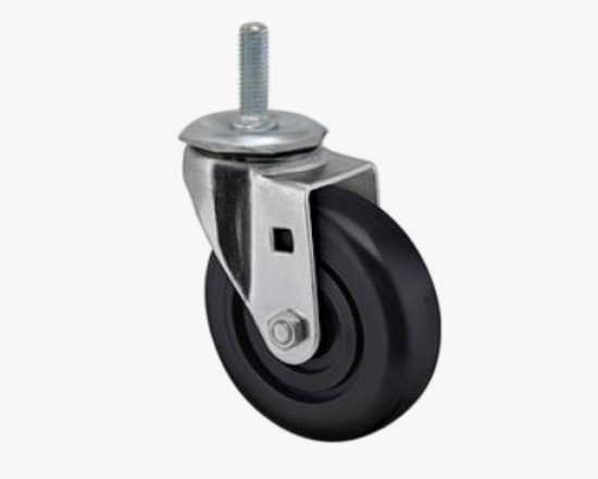 93N-75S-RB Սայլակի ռետինե անիվ, պտտվող, սև, 3'' 75x22 - ի նկար