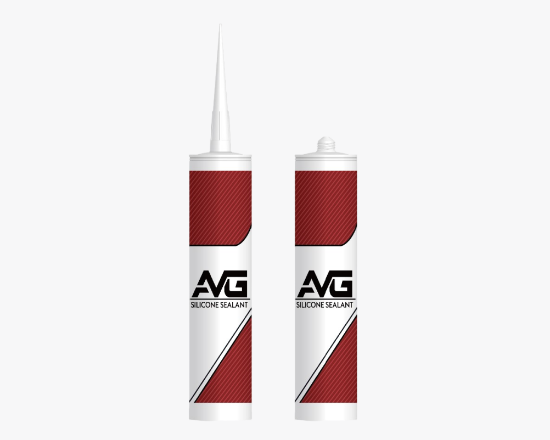 AVG սիլիկոն սպիտակ 300մլ, 320 գր (24 հատ) կարմիր տուփով - ի նկար