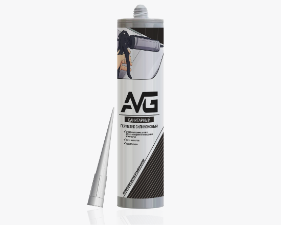 AVG Սիլիկոնե հերմետիկ սանիտարական սպիտակ 280մլ (24) - ի նկար