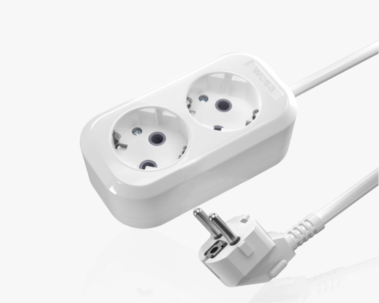 MGP-118 Երկարացման լարի բլոկ լարով 10մ. 2 տեղ. հողանցումով - ի նկար