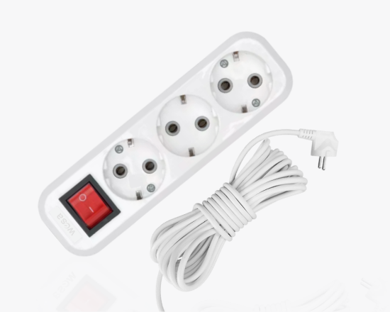 MGP-218 երկարացման լարի բլոկ լարով 10մ․ 3 տեղ․ հողանցումով ON/OFF - ի նկար