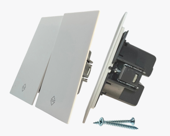 CC-PJ-05 Սպիտակ ռեվերս-անջատիչ 2 տեղ (10) - ի նկար